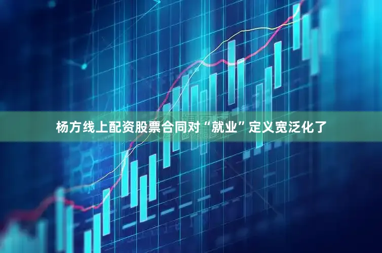 杨方线上配资股票合同对“就业”定义宽泛化了