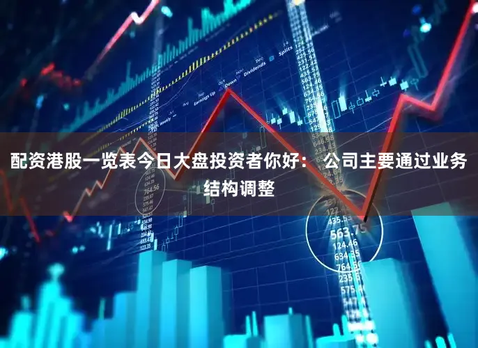 配资港股一览表今日大盘投资者你好： 公司主要通过业务结构调整