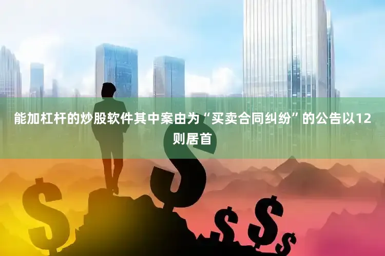 能加杠杆的炒股软件其中案由为“买卖合同纠纷”的公告以12则居首
