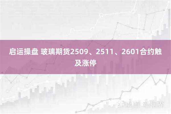启运操盘 玻璃期货2509、2511、2601合约触及涨停