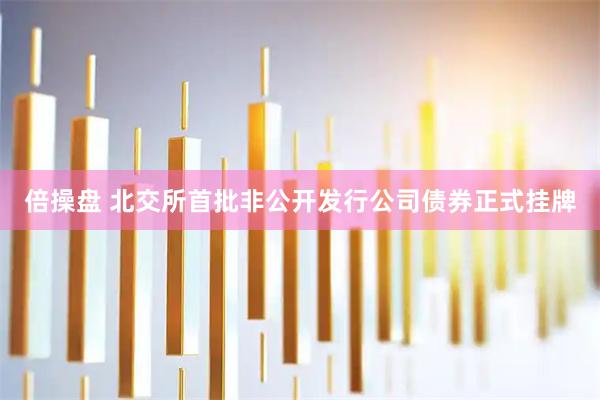 倍操盘 北交所首批非公开发行公司债券正式挂牌