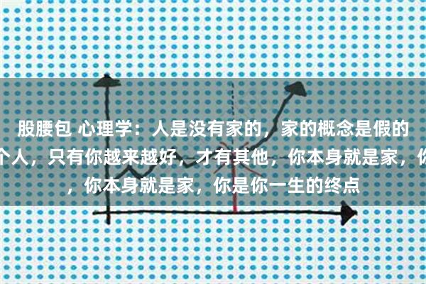 股腰包 心理学：人是没有家的，家的概念是假的，人生只有你一个人，只有你越来越好，才有其他，你本身就是家，你是你一生的终点