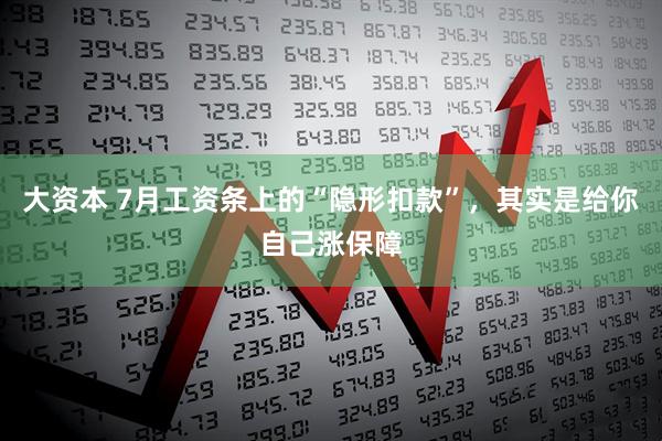 大资本 7月工资条上的“隐形扣款”，其实是给你自己涨保障